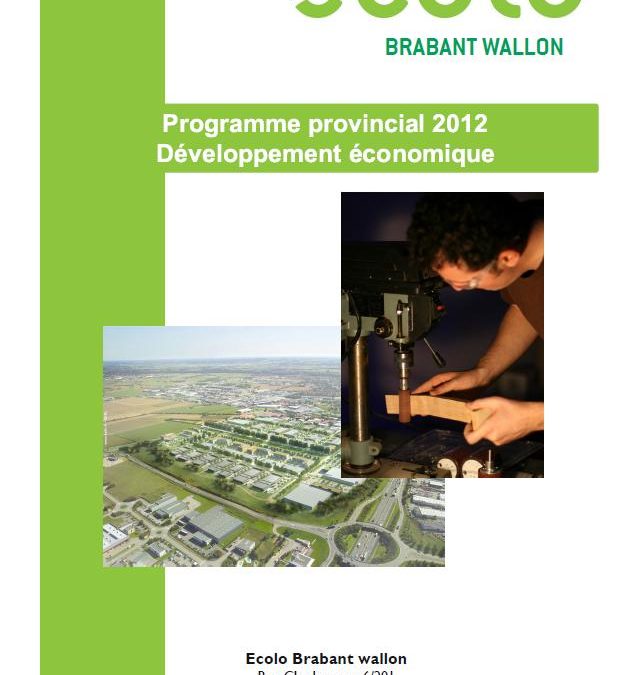 Programme provincial: développement économique