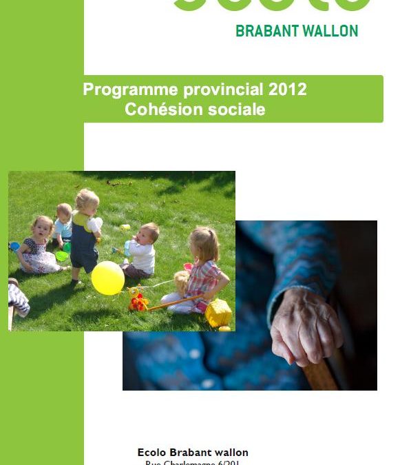 Programme provincial: la cohésion sociale